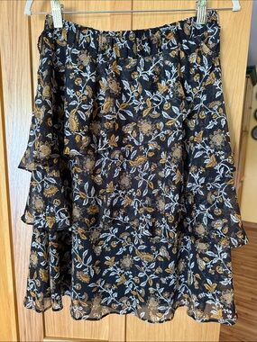MICHAEL KORS skirt S multi tier elastic waist